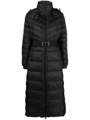 

Hooded belted puffer coat, TWINSET Hooded belted puffer coat