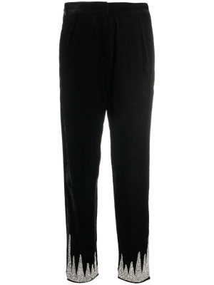 

Bead-embellished velvet trousers, Forte Forte Bead-embellished velvet trousers