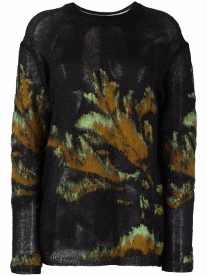 

Botanical-print wool-blend jumper, Paul Smith Botanical-print wool-blend jumper