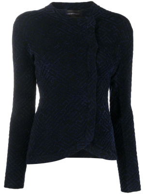 

Long-sleeve flocked jacket, Emporio Armani Long-sleeve flocked jacket