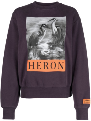 

Heron-print cotton sweatshirt, Heron Preston Heron-print cotton sweatshirt