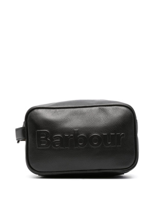 

Logo-embossed leather wash bag, Barbour Logo-embossed leather wash bag