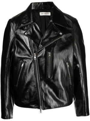 

High-shine biker jacket, OUR LEGACY High-shine biker jacket