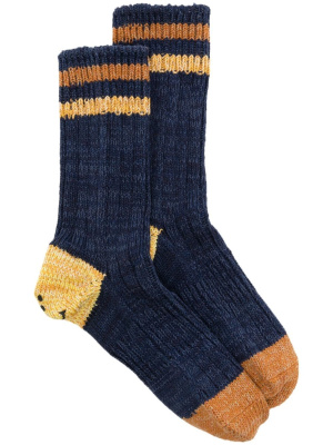 

Smiley-print heel socks, Kapital Smiley-print heel socks