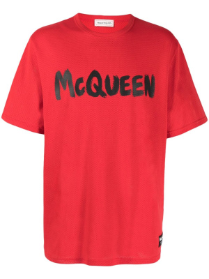 

Graffiti-print T-shirt, Alexander McQueen Graffiti-print T-shirt
