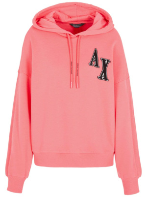 

Logo-patch drawstring hoodie, Armani Exchange Logo-patch drawstring hoodie