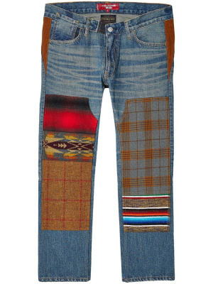 

Patchwork mid-rise jeans, Junya Watanabe MAN Patchwork mid-rise jeans