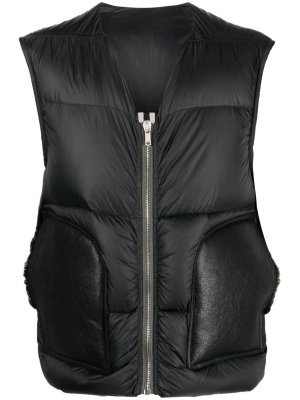 

Feather-down cargo vest, Rick Owens Feather-down cargo vest