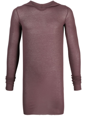 

Luxor hooded ribbed T-shirt, Rick Owens Luxor hooded ribbed T-shirt