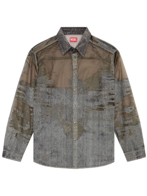 

D-Simply-Over-Fsd distressed-effect shirt, Diesel D-Simply-Over-Fsd distressed-effect shirt