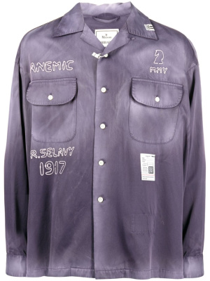 

Embroidered bleached shirt, Maison Mihara Yasuhiro Embroidered bleached shirt