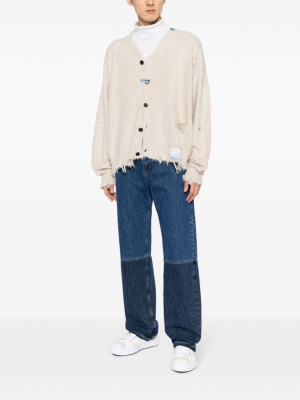 

Distressed-effect cotton cardigan, Maison Mihara Yasuhiro Distressed-effect cotton cardigan