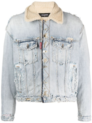 

Distressed denim jacket, Dsquared2 Distressed denim jacket