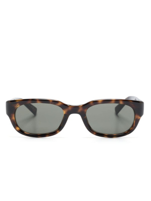 

Tortoiseshell-effect rectangle-frame sunglasses, Saint Laurent Eyewear Tortoiseshell-effect rectangle-frame sunglasses