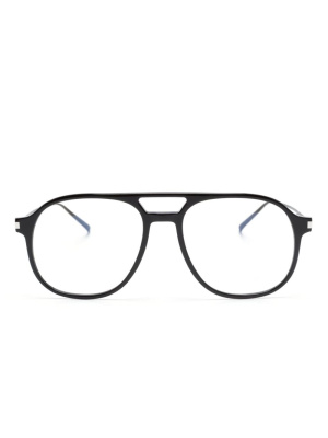 

Logo-debossed pilot-frame glasses, Saint Laurent Eyewear Logo-debossed pilot-frame glasses