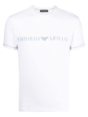 

Logo-print cotton T-shirt, Emporio Armani Logo-print cotton T-shirt