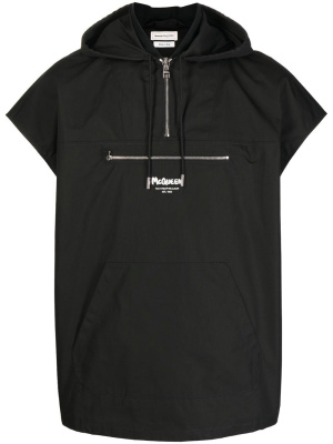 

Logo detail half-zip jacket, Alexander McQueen Logo detail half-zip jacket