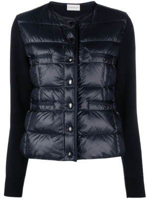 

Panelled padded wool jacket, Moncler Panelled padded wool jacket