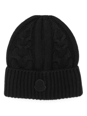 

Logo-patch cashmere beanie, Moncler Logo-patch cashmere beanie