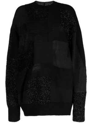 

Crew-neck panelled jumper, Junya Watanabe Crew-neck panelled jumper