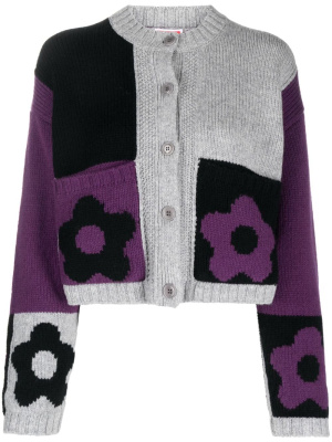 

Boke Flower Checkerboard cropped cardigan, Kenzo Boke Flower Checkerboard cropped cardigan