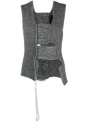 

Asymmetric sleeveless chunky-knit top, Isabel Benenato Asymmetric sleeveless chunky-knit top