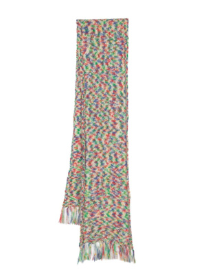 

Abstract-pattern crochet-knit scarf, A.P.C. Abstract-pattern crochet-knit scarf