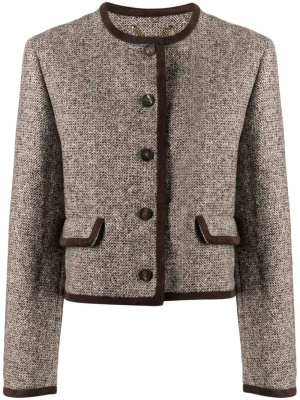 

Button-down cropped bouclé jacket, Golden Goose Button-down cropped bouclé jacket