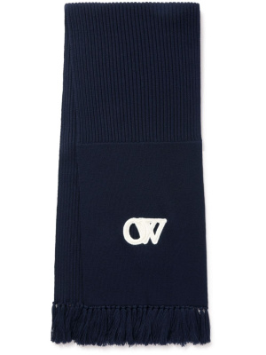 

OW-motif wool scarf, Off-White OW-motif wool scarf