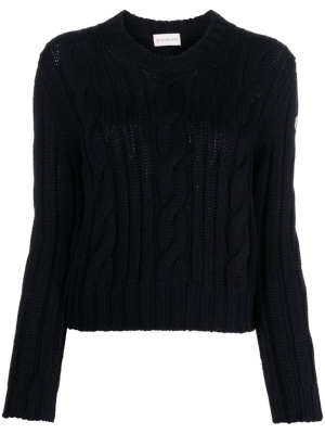 

Logo-patch wool jumper, Moncler Logo-patch wool jumper