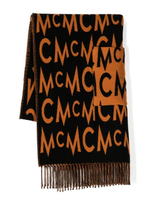 

Logo-print wool scarf, MCM Logo-print wool scarf