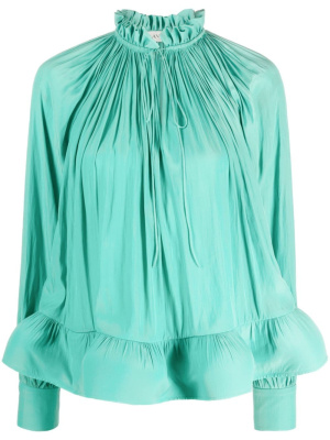 

Ruffled gathered blouse, Lanvin Ruffled gathered blouse