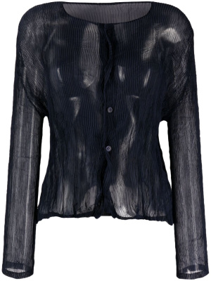 

Fine-ribbed chiffon shirt, Issey Miyake Fine-ribbed chiffon shirt