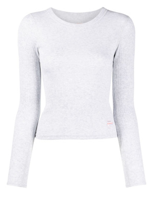 

Logo-patch cotton top, Alexander Wang Logo-patch cotton top