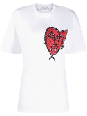 

Logo-print short-sleeve T-shirt, Alexander McQueen Logo-print short-sleeve T-shirt