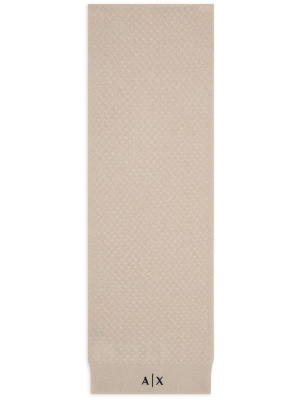 

Logo-embroidered lamé-effect scarf, Armani Exchange Logo-embroidered lamé-effect scarf