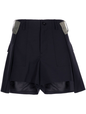 

Draped panelled shorts, Sacai Draped panelled shorts