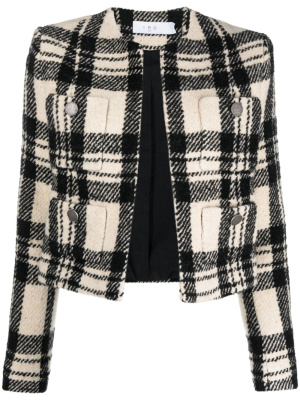 

Xelina checkered cropped jacket, IRO Xelina checkered cropped jacket