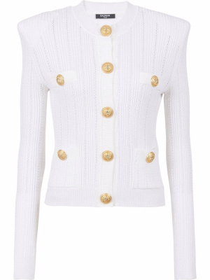 

Fine-knit button-fastening cardigan, Balmain Fine-knit button-fastening cardigan