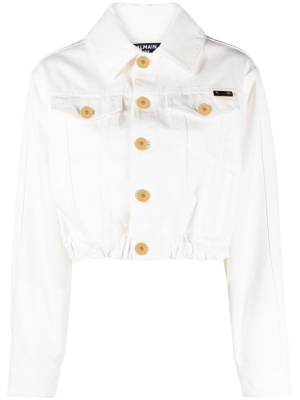 

Cropped denim jacket, Balmain Cropped denim jacket