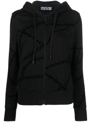 

Graphic-print cotton hoodie, Versace Jeans Couture Graphic-print cotton hoodie