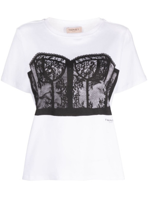 

Bustier-print T-shirt, TWINSET Bustier-print T-shirt