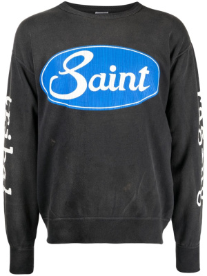 

Logo-print cotton sweatshirt, SAINT MXXXXXX Logo-print cotton sweatshirt