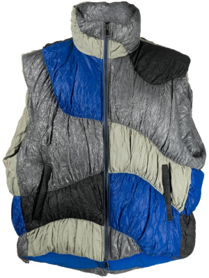 

Abstract-pattern print crease-effect gilet, Ader Error Abstract-pattern print crease-effect gilet