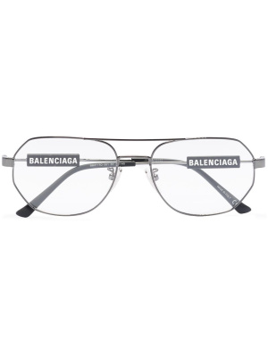 

Logo navigator glasses, Balenciaga Eyewear Logo navigator glasses