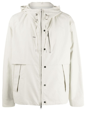 

Logo-plaque hooded jacket, Wooyoungmi Logo-plaque hooded jacket