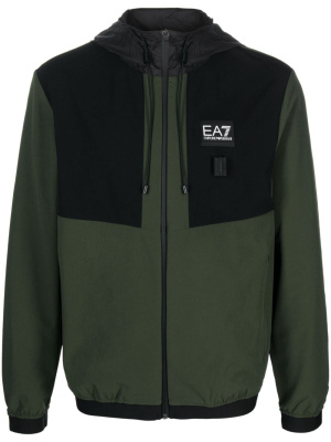 

Logo-patch panelled jacket, Ea7 Emporio Armani Logo-patch panelled jacket