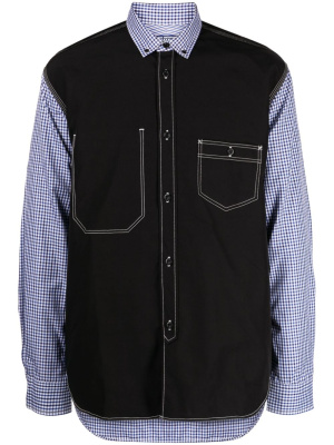

Check-print panelled shirt, Junya Watanabe MAN Check-print panelled shirt