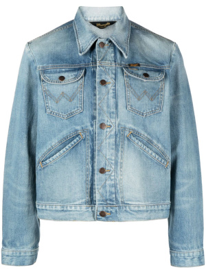 

X Wrangler button-down denim jacket, SANDRO X Wrangler button-down denim jacket