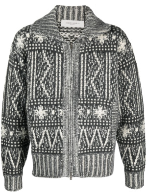 

Intarsia-knit zip-up jumper, Golden Goose Intarsia-knit zip-up jumper
